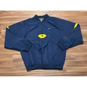 Vintage Nike West Virginia Mountaineers Pullover Anorak Jacket Navy Men Sz L
